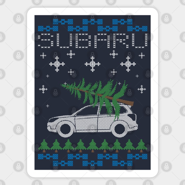 SUBIE FORESTER XMAS Magnet by HSDESIGNS